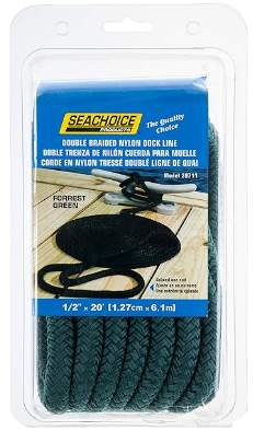 [50-39711] SeaChoice Double Braided Dock Line 1/2x20 Ver