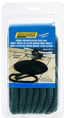 [50-39811] SeaChoice Double Braided Dock Line 1/2x25 Green
