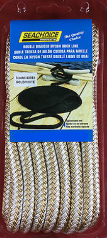 [50-40021] SeaChoice Double Braided Nylon Dock Line 3/8x25