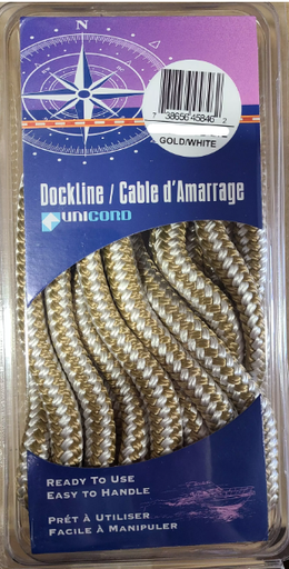 [708-440207] Unicord Dock Line 3/8x20 Or/bl