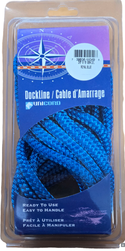 [73865644049] Unicord Dock Line Royal Blue 3/8x15 