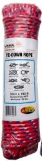 [708-463886] Tie-Down Rope 3/8in X100ft 