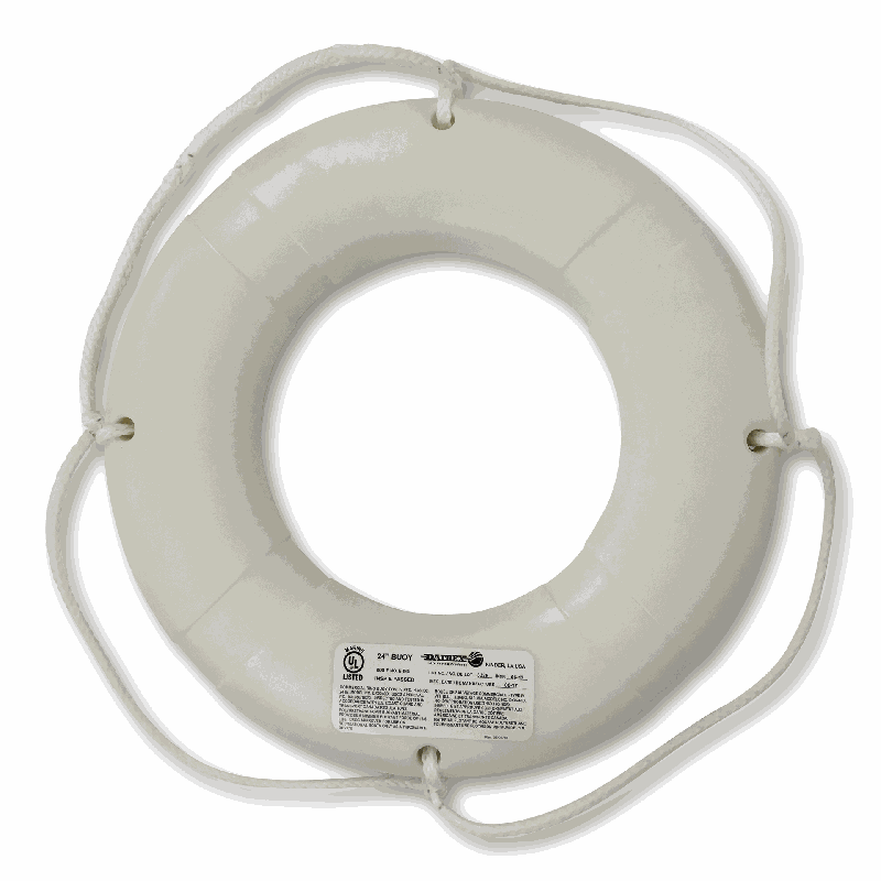 [77611355141 112-00003] Ring Buoy 25 DockEdge White