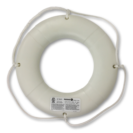 [77611355141 112-00003] Ring Buoy 25 DockEdge White