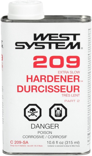 [655-C209SA 8960210] Hardener 209 10.6fl. (315ml)