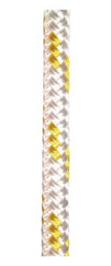 [12pyb 146005] Corde Polyester Yacht Braid 1/4 Blanc/Jaune