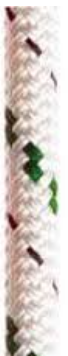 [5pyb 3166004] Corde Polyester Yacht Braid 3/16 Green Tracer