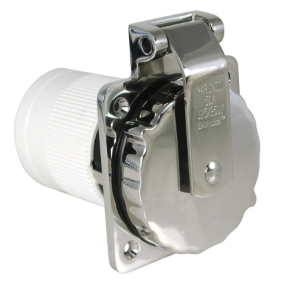 [055-06373] Prise d'alimentation en acier inoxydable 50 A 125/250 V