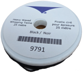 [9791] Heavy Waxed Whipping Black 25M