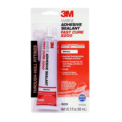[05220 600-05220] Scellant adhésif marin à durcissement rapide (5200) 88 ml