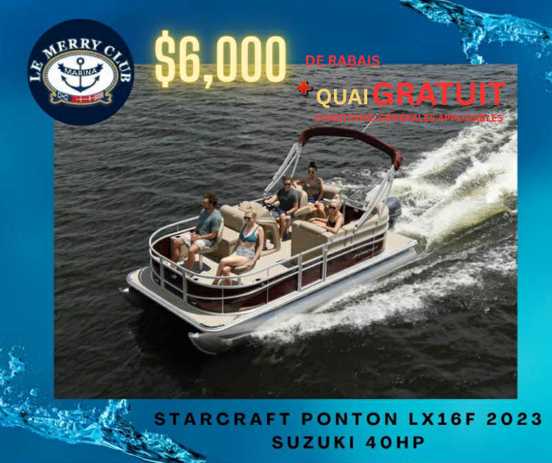 [PLX16F Std (PSTR85774D323) NPKG] Starcraft Ponton LX16F 2023 Suzuki 40HP 