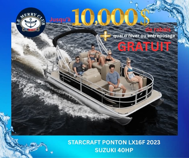 [PLX16F Std (PSTR85774D323) NPKG] Starcraft Ponton LX16F 2023 Suzuki 40HP 