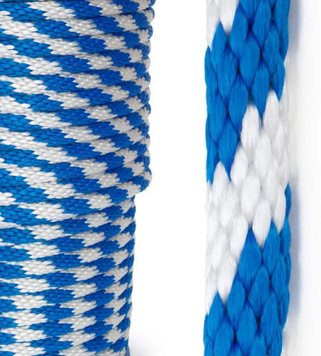 [50-42780] Cord Braid Blue/White 3/8