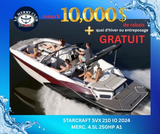 [STA211 IO rd/gre/bk (STR87576F324)] SVX 210 IO Merc. 4.5L 250Hp (copie)