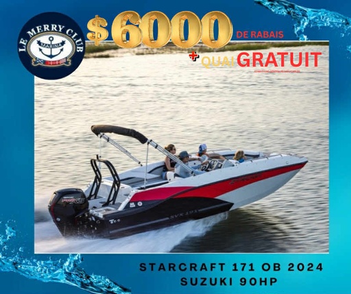 [SVX171 OB blu/cgn/bk (STR90921J324) NPKG] Starcraft SVX 171 OB 2024 Suzuki 90HP 