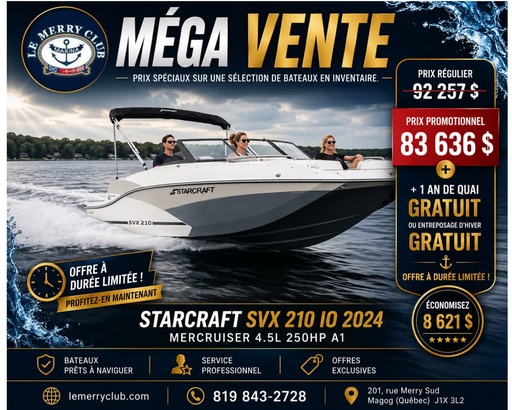 [STA210 IO qs/cgn/bk (STR87911F324)] SVX 210 IO Merc 250Hp Alpha (2A787203)