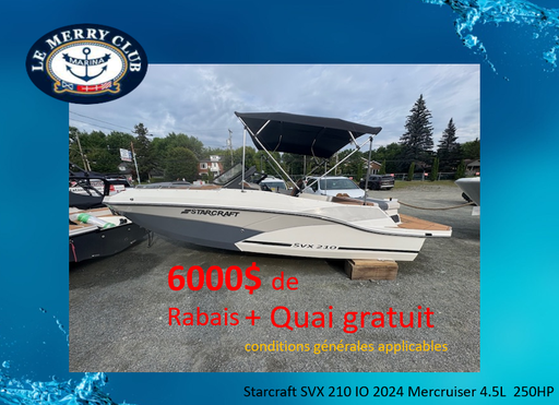 [STA210 IO qs/cgn/bk (STR87911F324)] Starcraft SVX 210 IO 2024 Mercruiser 4.5L  250HP A1