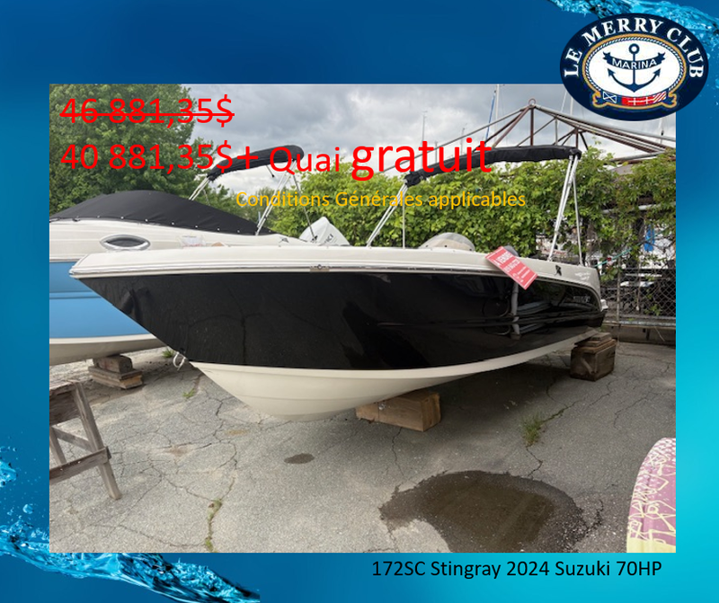 [STI172SC bk/wh-br/bk (PNYUS36MA424) NPGK] 172SC Stingray 2024 Suzuki 70HP