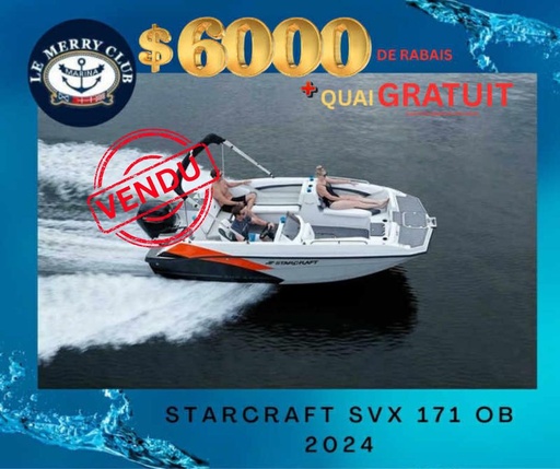 [SVX171OB rge/gre/bk (STR92824A24) NPKG] Starcraft SVX 171 OB 2024 Mercury PRÉCONFIGURÉ