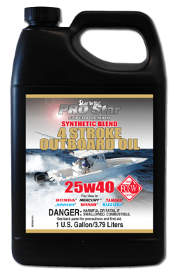 [28300ca1v1] Synthetic Blend 4 stroke outboard oil 25w40 3.79Liters