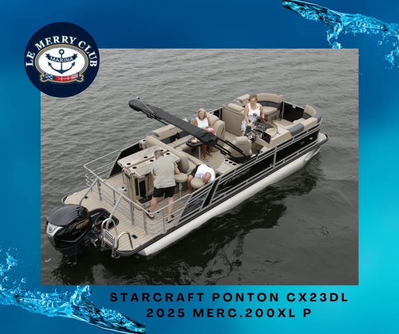 [PCX23DL Onyx (STR96135F425) PKG] Starcraft Ponton CX23DL BAR 2025 Merc. 200XL P