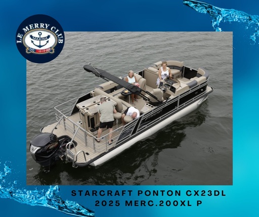 [PCX23DL Onyx (STR96135F425) PKG] Starcraft Ponton CX23DL BAR 2025 Merc. 200XL P