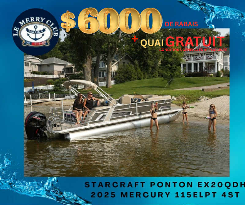 [PEX20QDH Carbon (STR96325F425) PKG] Starcraft Ponton EX20QDH 2025 Mercury 115ELPT 4ST