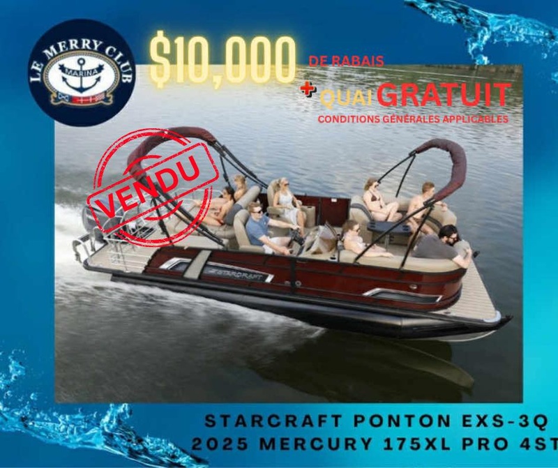 [PEXS-3Q Bourgogne (STR96319F425) PKG] Starcraft Ponton EXS-3Q 2025 Mercury 175XL PRO 4ST