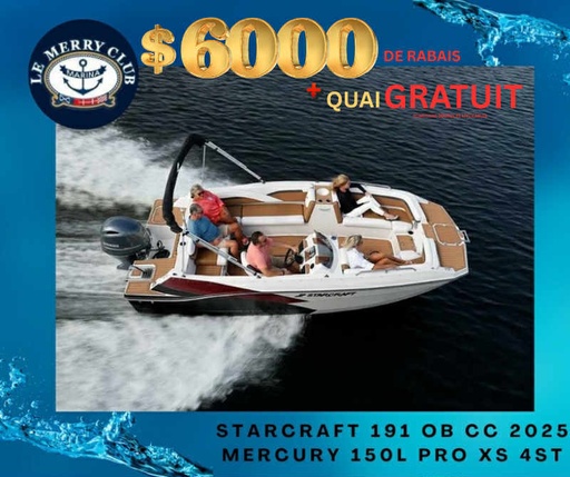 [SVX191 OB CC (STR96332F425) PKG] Starcraft SVX 191 OB CC 2025 Mercury 150L PRO XS 4ST