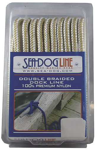SeaDogLine Double Braided Dock Line 1/2'' x 15' G/W