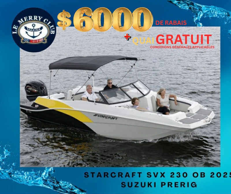 [STA230 OB, blk (STR98675J425) NPKG] Starcraft SVX 230 OB 2025 Suzuki prerig