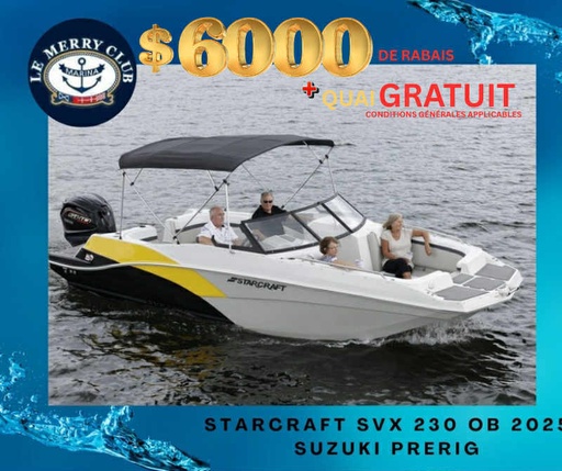 [STA230 OB, blk (STR98675J425) NPKG] Starcraft SVX 230 OB 2025 Suzuki prerig