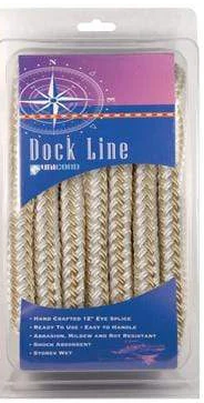 Dock line Gold/white 3/8x25 BBN
