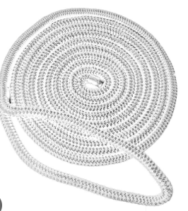 [NML1030-01G] Braided Nylon Mooring Line 5/8x30 Blanc