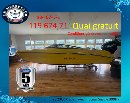 [STI23OCX yellow/bk (PNYUS3DKF425) PKG] 23 OCX Stingray 2025 Suzuki 300HP