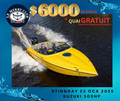[STI23OCX yellow/bk (PNYUS3DKF425) PKG] 23 OCX Stingray 2025 Suzuki 300HP