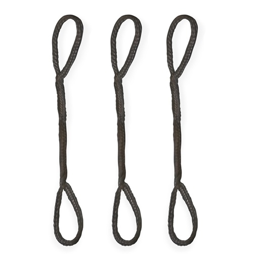 [77942108373] FENDER ROPE 1/4"X18" QTY3 BK