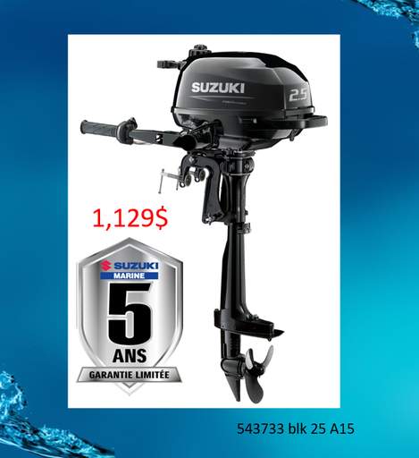 [SUZ2.5 (00252F-543733) A15''] Suzuki 2.5HP 543733 blk 25 A15''