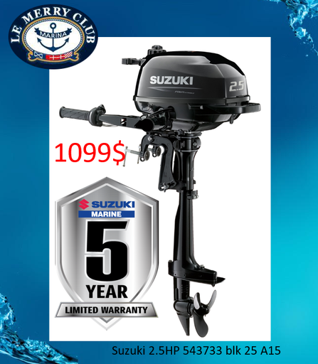 [SUZ2.5 (00252F-543733) A15''] Suzuki 2.5HP 543733 blk 25 A15''