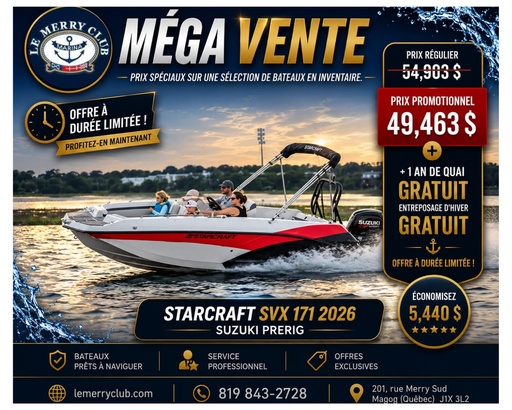 [SVX171OB cognac/bk (STR09567J526) NPKG] Starcraft SVX 171 2026 Szuki prerig