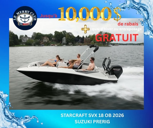 [SVX18 OB gris (STR1054L526) NPKG] Starcraft SVX 18 OB 2026 Suzuki prerig