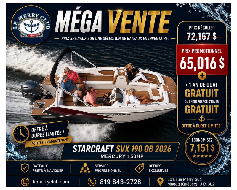 [SVX190 OB cognac/bk (STR11198A626) NPKG] Starcraft SVX 190 OB 2026 Mercury 150HP